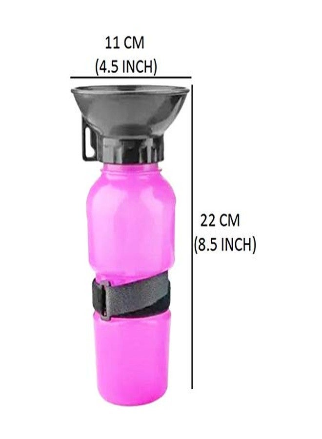 Nightstar Plastic Portable Aqua Dog Travel Water Bowl Bottle Sipper for Pets Dog (Pink) - Image 3